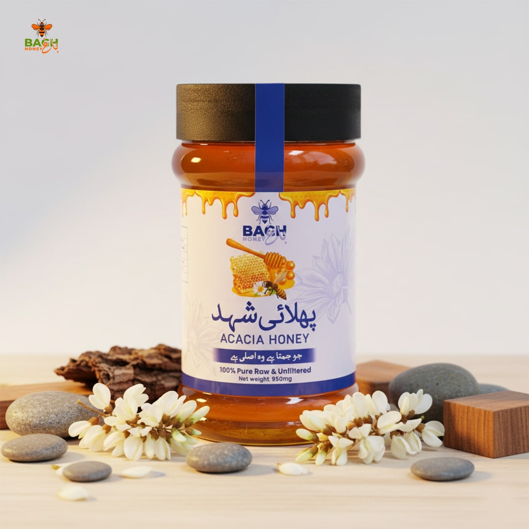 Bagh Honey Acacia honey jar delivered to Islamabad and Rawalpindi